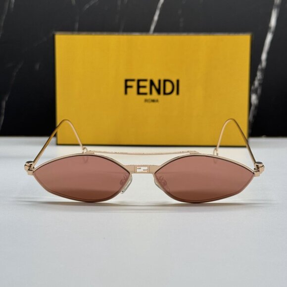 NEWFE40114U-Y 33U FENDI SUNGLASSES GOLD RED WOMEN EYEWEAR FENDI